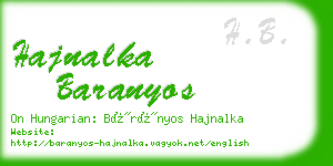 hajnalka baranyos business card